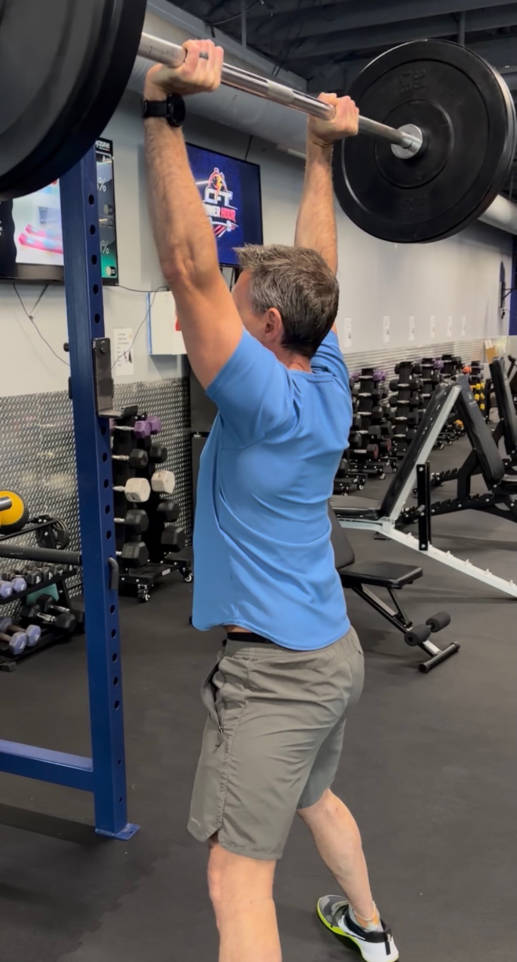Overhead barbell press